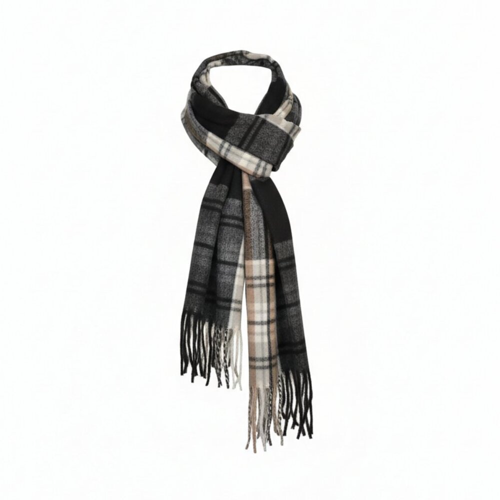 Style & Co Plaid Black, Brown and White Soft Scarf -โ NWOT - Picture 6 of 7